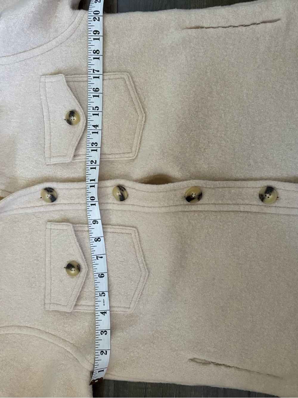 Aritzia Wilfred Free The Ganna Shirt Jacket Merino Wool Heather Bone Cream - Picture 4 of 9